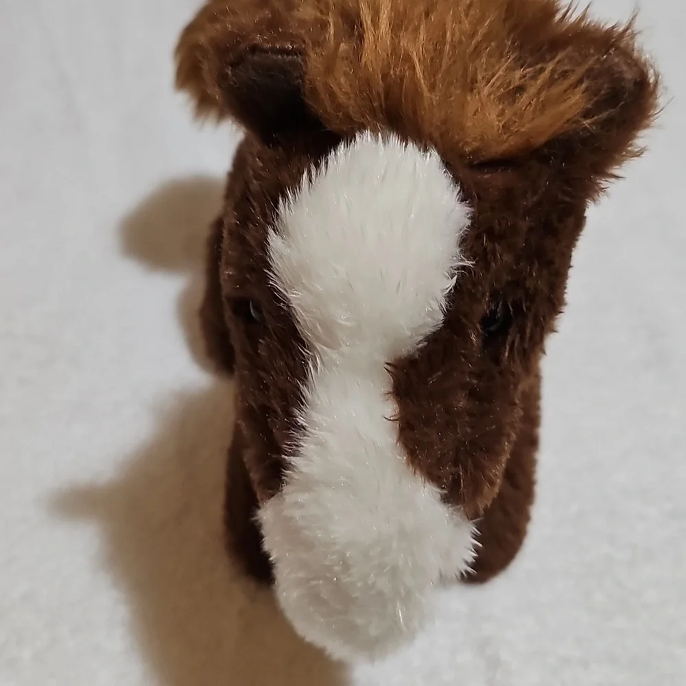 The Petting Zoo Small Brown Plush Horse Used